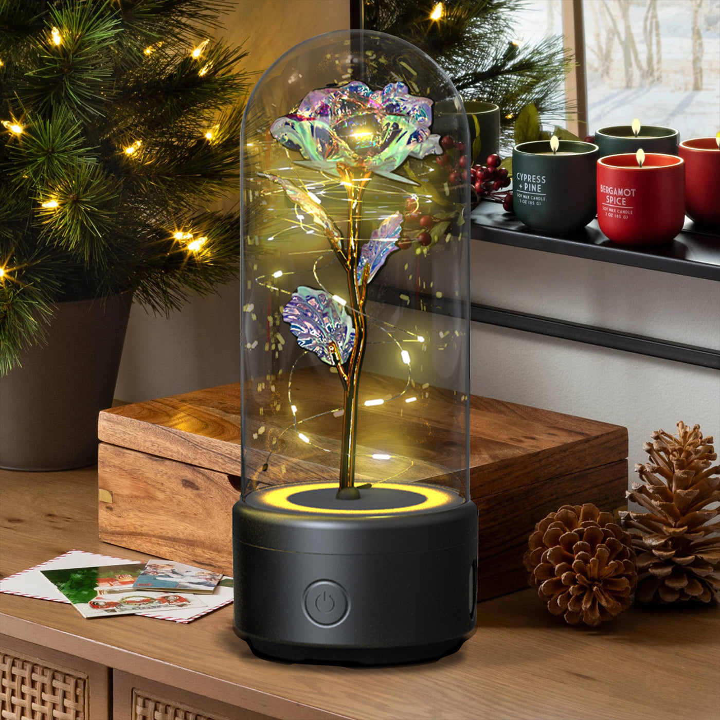 LumiRose™ – LED Rose Light & Bluetooth Speaker