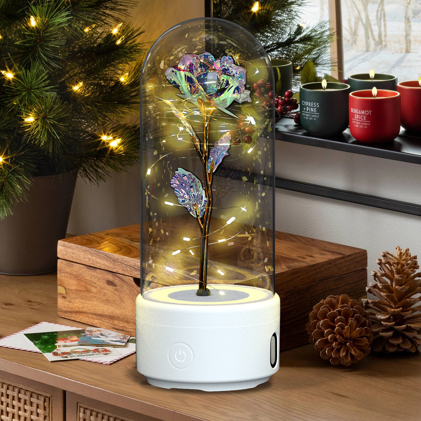 LumiRose™ – LED Rose Light & Bluetooth Speaker